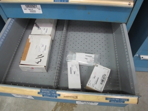 LISTA HEAVY DUTY 10-DRAWER PARTS CABINET W/ CONTENTS (W-44) LOADING & HANDLING FEE $25-